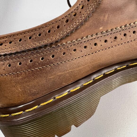 Dr. Martens Vintage 3989 Brogue Wingtip Oxford Lace Up Shoes Brown UK 9/US 10 - Picture 10 of 13